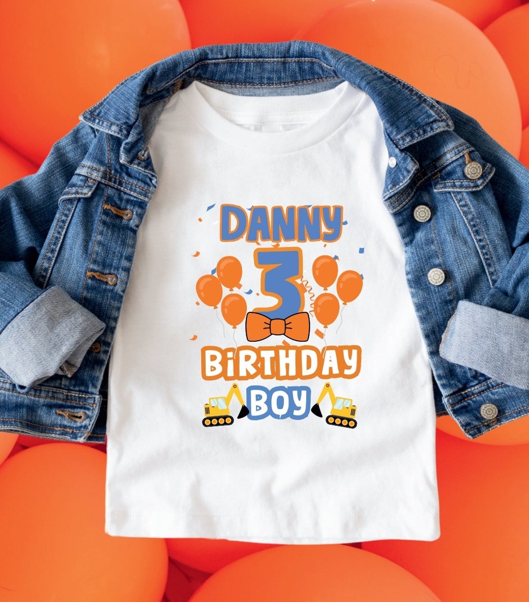 Birthday Shirts for Kids Birthday Party, Themed Birthday Construction