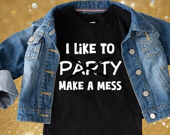 I like to make a mess! Kids fun graphic tee Heavy Cotton™ Toddler T-shirt, kids tshirts.