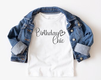 Personalized Kids Birthday Shirt, Chic Party Theme
