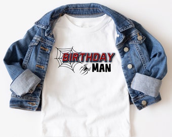 Personalized Spider Birthday T-Shirt