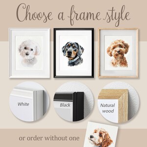 Custom pet portrait from photo, Original hand painted Watercolor, Gift for a pet owner, Dog Cat commission painting image 9