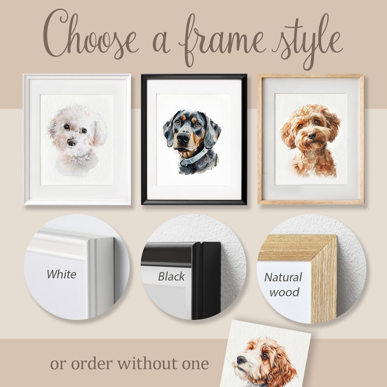Custom pet portrait from photo, Original hand painted Watercolor, Gift for a pet owner, Dog Cat commission painting image 9