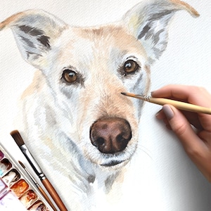 100% Handmade Watercolor Pet Portrait | Dog Portrait | Cat Portrait | Animal Portrait | Custom Pet Portrait from Photo