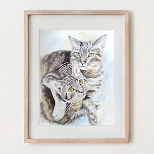 100% handgemachtes Aquarell Haustierporträt | Hundeportrait | Katzenportrait | Tierporträt | Tierportrait vom Foto