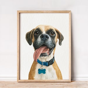 Dog Portrait Custom Painting from Photo, 100% Handmade Watercolor Cat Portrait, Valentines day gift image 8