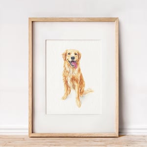 Hand-painted portrait of a pet, Watercolor portrait from photo, Personalized gift dog painting image 3