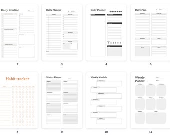 Complete Planner Packet: 30 Pages of Organization Bliss - Daily, Weekly, Monthly Planning, Habit Tracker, To-Do Lists, Budgeting, and More!