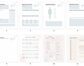 Daily Wellness Planner: Elevate Every Day with Mood, Habit, and Fitness Tracking, Reflections, and Journals!