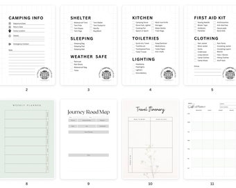 Adventure Awaits: 20-Page Camping Planner with Grocery List and Meal Planner - Your Ultimate Companion for Outdoor Culinary Delights!