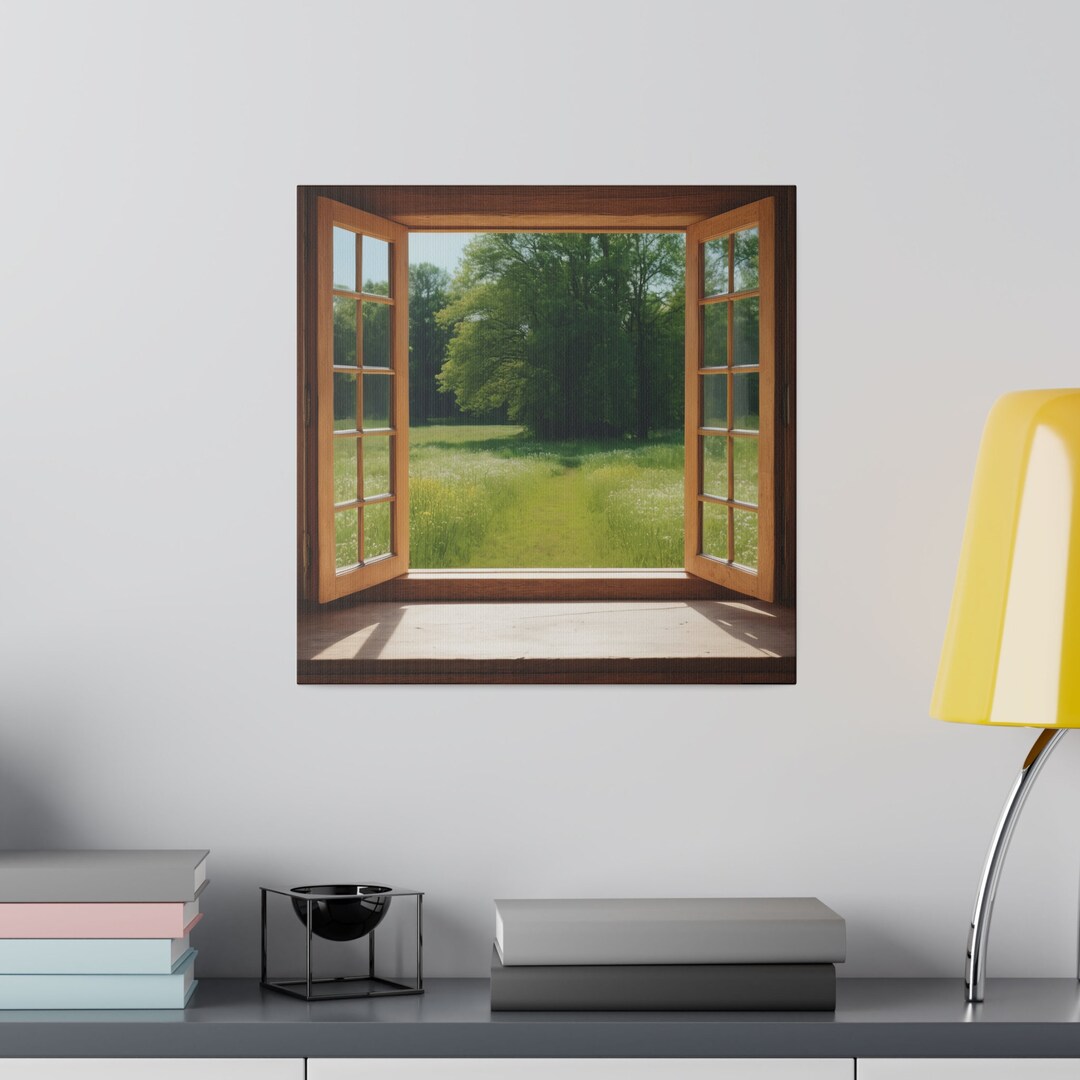 Open Window Wall Art, Faux Window Art, Housewarming Gift, Nature ...