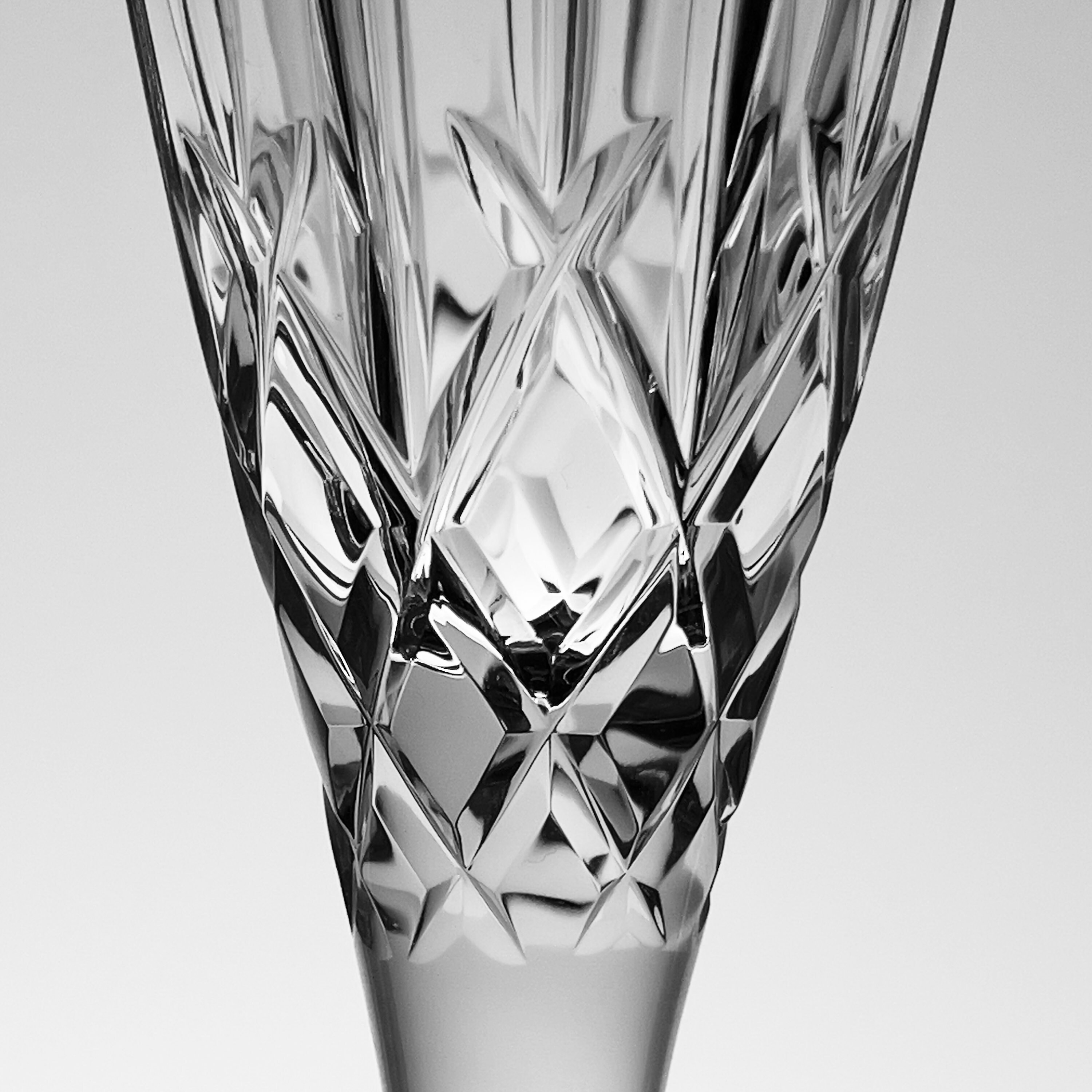 Vintage Fine Crystal Set of 2 Champagne Glasses, Flutes, Crystal