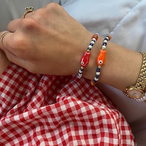 Summer Fish Charm Bracelet: Beach Jewelry