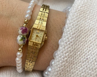 Stretchy Pearl Flower Bead Bracelets