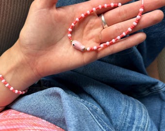 Pink Starburst Fish Bracelet