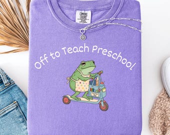 Preschool Teacher Frog t-Shirt, Daycare Provider Shirt, Gift for Preschool Teacher, Chaos Coordinator, Back to School Frog Team t-Shirt
