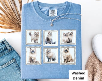 Ragdoll Cat Comfort Colors Stamp t Shirt, Ragdoll Cat Gift, Ragdoll Mom Gift, Ragdolls Cats Shirts, Cat Lover Gift for Women, Cat Tee