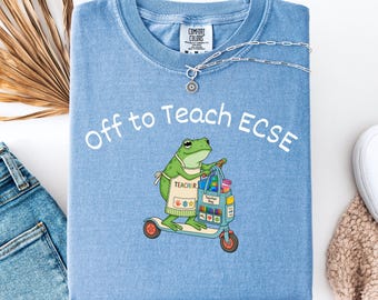 ECSE Teacher Frog t-Shirt, Preschool ECSE Shirt, Special Needs Teacher t-Shirt, Early Childhood Special Education, Gift for ECSE Teacher
