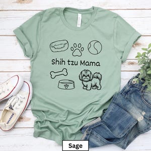 T-shirt maman Shih Tzu, chemise mignonne pour amoureux des chiens, cadeau Shih Tzu, cadeau chemise maman chien, t-shirt maman chien, tshirt chien maman propriétaire Shih Tzu