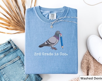 Third Grade Teacher Pigeon t-Shirt, Third Grade Teacher Team t-Shirts, Gift for 3rd Grade Team Teacher, Back to School Teacher t-Shirts