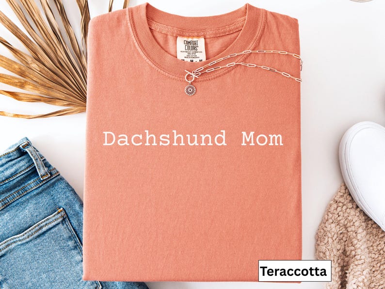 Dachshund Mom Comfort Colors T-shirt, Dog Lovers Shirt, Gift for Dog Mom, Cute Dachshund Tee, Weenie Dog Shirt, Doxie Mom Shirt image 6