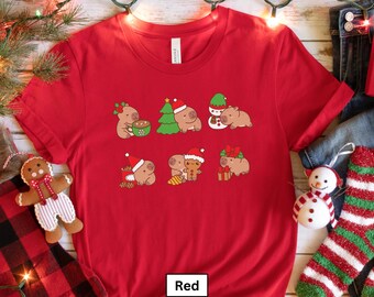 Capybara Christmas Shirt, Capybara Holidays, Cabybara Lover Shirt