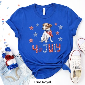 Jack Russell Terrier 4th of July Shirt, Jack Russell Lover Gift, Patriotic Jack Russell Shirt, Independence Day Jack Russell Dog Shirt