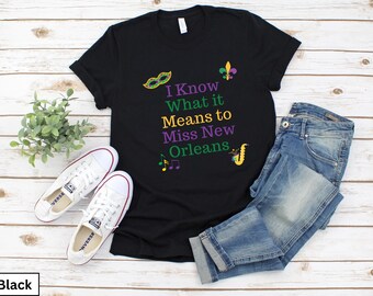 Camiseta de Nueva Orleans, camiseta de Mardi Gras de Luisiana, camiseta de regalo de NOLA, camiseta festiva de Mardi Gras, camiseta del Barrio Francés, camiseta Fluer de Lis,