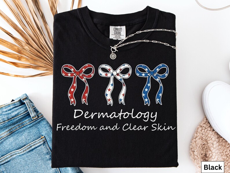 Dermatology Patriotic Coquette t-Shirt, Dermatologist Staff 4th of July Shirt, Skincare Specialist Patriotic t-Shirt, Gift for Dermatologist image 6