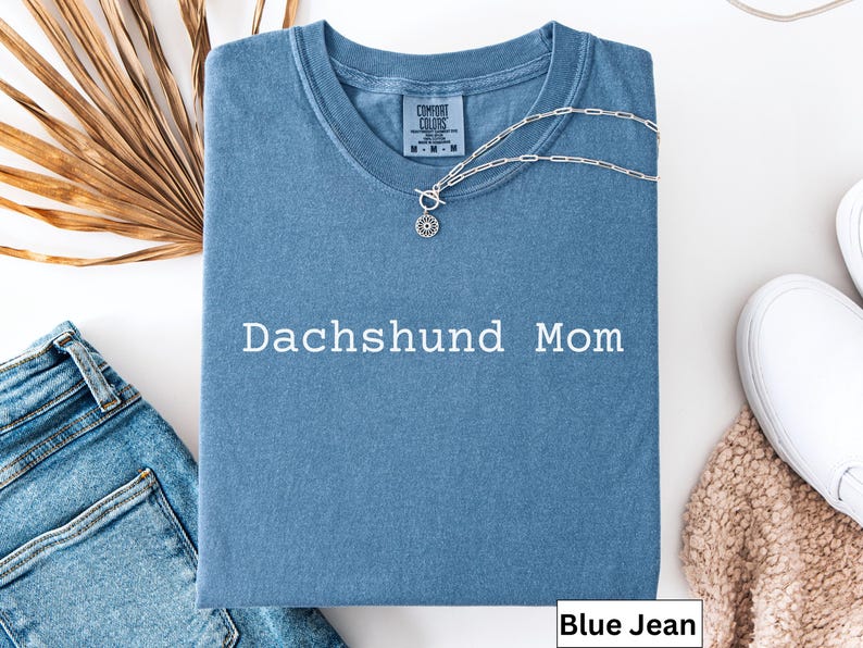 Dachshund Mom Comfort Colors T-shirt, Dog Lovers Shirt, Gift for Dog Mom, Cute Dachshund Tee, Weenie Dog Shirt, Doxie Mom Shirt image 1
