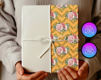 Wrapping Paper Mockup | Digital Paper Listing Mockup | Gift Box Mockup | Wrapped Present Mockup | Etsy Listing Mockup | Smart Object PSD