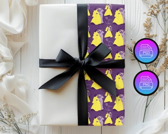 Wrapping Paper Mockup | Digital Paper Listing Mockup | Gift Box Mockup | Wrapped Present Mockup | Etsy Listing Mockup | Smart Object PSD