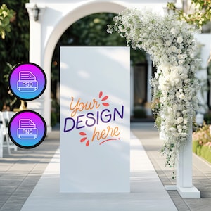 Wedding Welcome Sign Mockup | Boho Wedding Sign Mockup | Wood Sign Mockup | Wedding Stationery Mockup | Canva PNG and Smart Object PSD