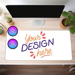 Mousepad Mockup | 32 x 16 Inches Desk Mat Mockup | Large Mousepad Mockup | Canva PNG and Smart Object PSD | Digital Download Mockup