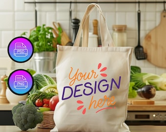Mockup de bolsa de lona: Objeto inteligente PSD e PNG