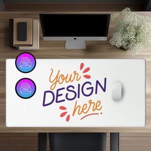 Desk Mat Mockup | 36 x 18 Inches Desk Mat Mockup | Large Mousepad Mockup | Canva PNG and Smart Object PSD | Digital Download Mockup