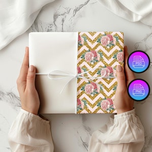 Mockup di carta da regalo / Mockup di elenco di carta digitale / Mockup di scatola regalo / Mockup di regalo avvolto / Mockup di elenco Etsy / Oggetto intelligente PSD