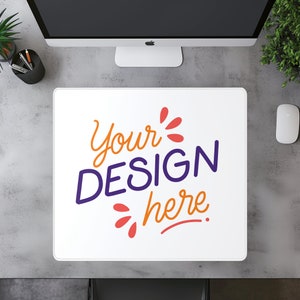 Desk Mat Mockup | 18 x 16 Inches Desk Mat Mockup | Mousepad Mockup | Canva PNG and Smart Object PSD |Digital Download Mockup