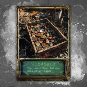Jeton inspiré de Fallout TREASURE pour MTG et autres jeux de cartes à collectionner, jeton unique