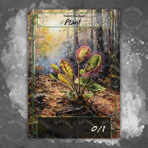2 x jetons écologiques personnalisés Plant MTG + livraison gratuite - Ligne de peinture à l'huile empâtement pour Modern Horizons 3 MH3