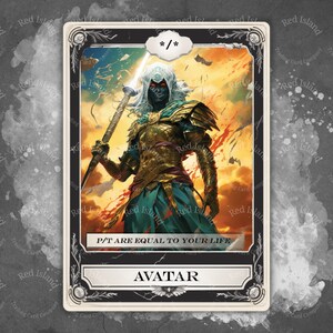 Jeton d'art fantastique AVATAR pour MTG et autres jeux de cartes à collectionner, jeton unique