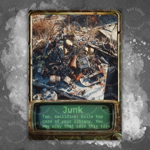 Jeton inspiré de Fallout JUNK pour MTG et autres jeux de cartes à collectionner, jeton unique