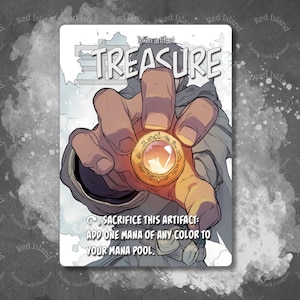 Jeton personnalisé TREASURE MTG + livraison gratuite - Ligne manga pour platines de test