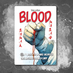 BLOOD MTG Custom Token + Free Shipping - Manga Line for Test Play Decks