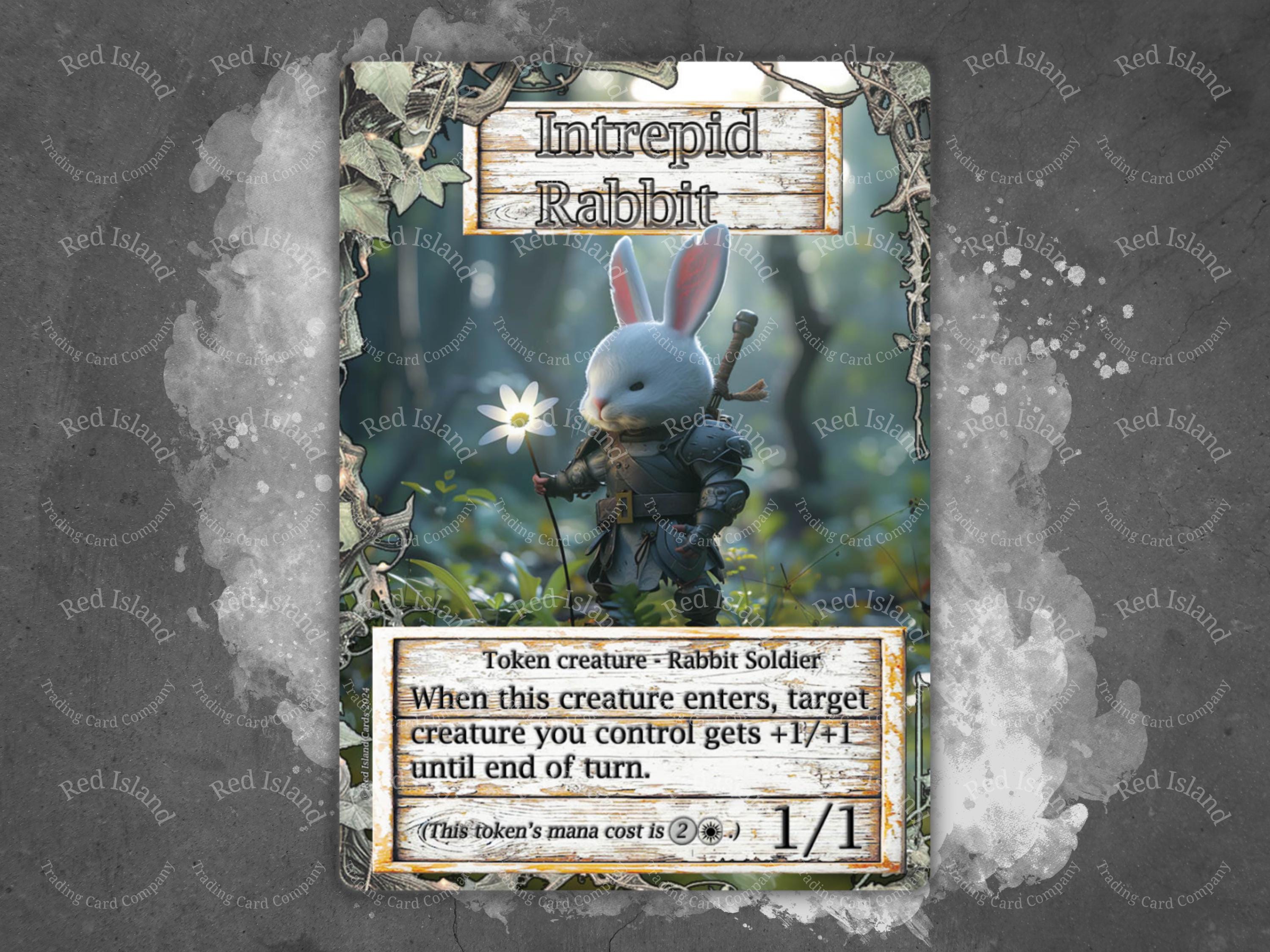 Bloomburrow Offspring Custom Token - Intrepid Rabbit, for MTG