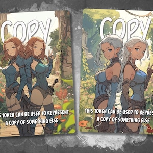 2 x COPY MTG Custom Token + Free Shipping - Manga Line for Test Play Decks