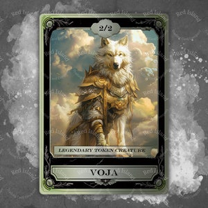 Jeton d'art fantastique VOJA pour MTG et autres jeux de cartes à collectionner, jeton unique