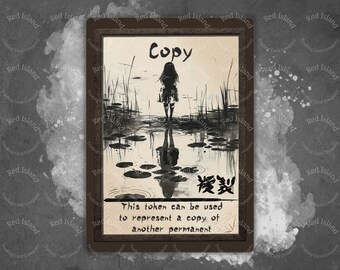 COPY Sumi-E Japanese Art Token for MTG and other trading card games, Single Token