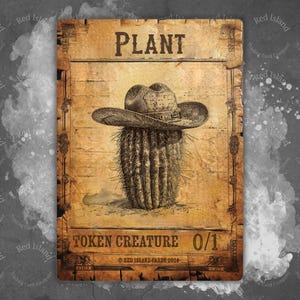 PLANT (0/1) Jeton Outlaws of Thunder Junction pour MTG et autres jeux de cartes à collectionner, jeton unique