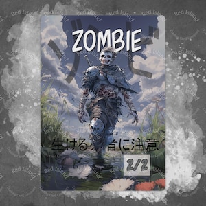 Zombie MTG Custom Token + Free Shipping - Manga Line for Test Play Decks