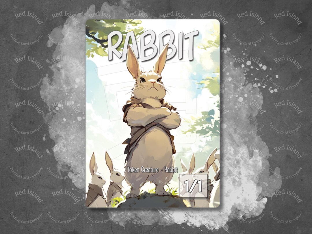RABBIT MTG Custom Token + Free Shipping - Manga Line for Test Play ...